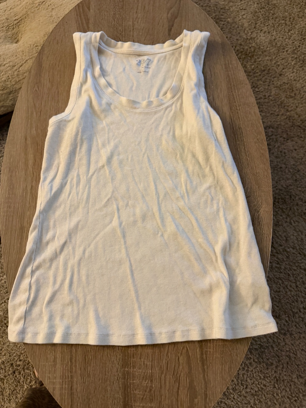 Maurices White Ribbed Tank Top